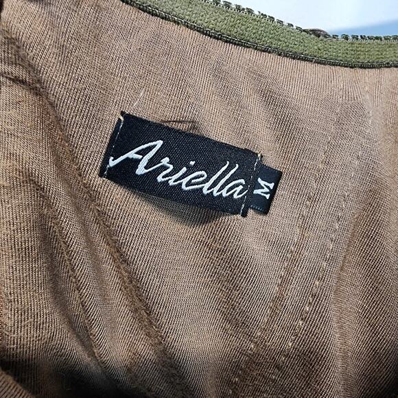 Vintage Ruched Crinkled Bodycon Cocktail Mini Dress Size M Dark Brown Ariella - Picture 15 of 15